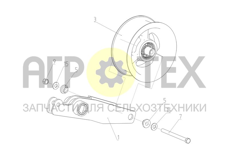 Ролик натяжной (S300.29.01.480) (№5 на схеме)